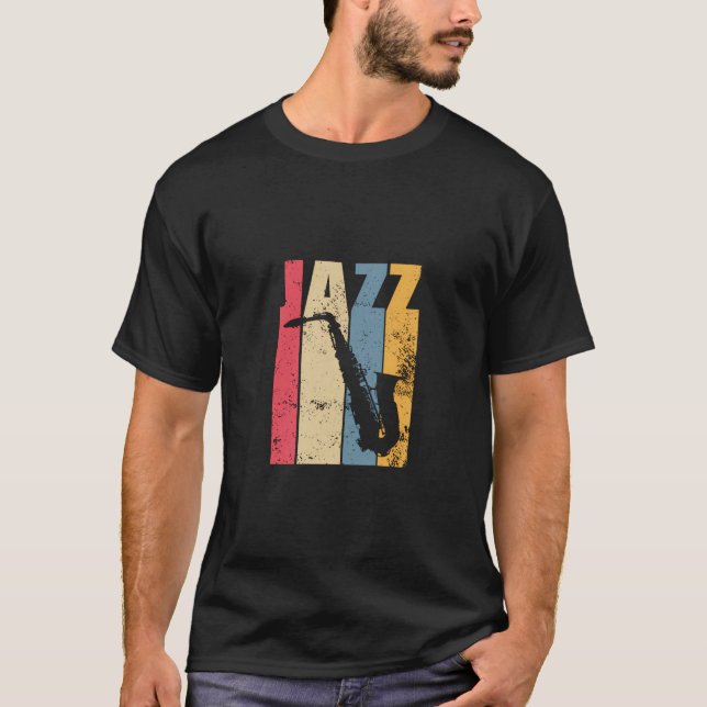 T-shirt Cadeau vintage Jazz Saxophone (Devant)