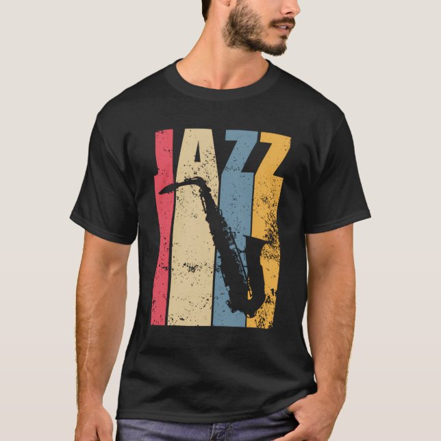 T-shirt Cadeau vintage Jazz Saxophone (Devant)