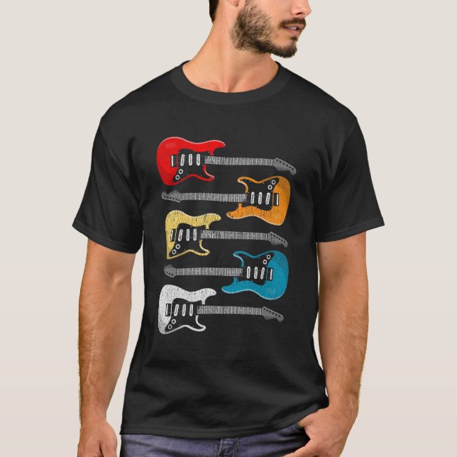 T-shirt Cadeau Vintage pour guitaristes (Devant)