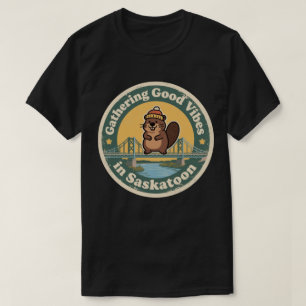 T-shirt Cadeau Vintage Saskatoon SK Good Vibes