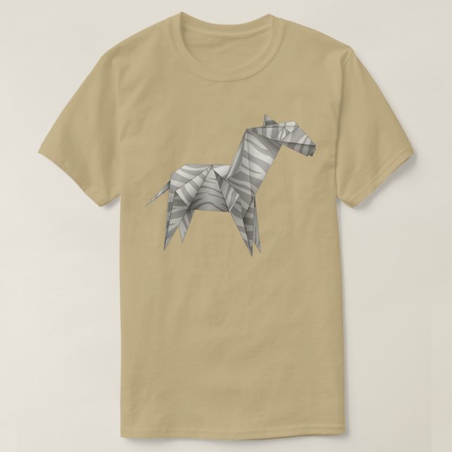 T-shirt Cadeau Zebra origami (Design devant)