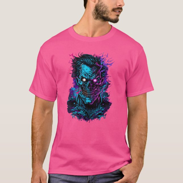 T-shirt cadeau zombie halloween vintage (Devant)