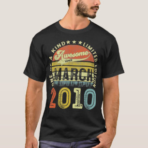 T-shirt Cadeaux 11 Ans Awesome Depuis Mars 2010 11e B
