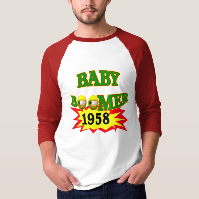 T-shirt Cadeaux 1958 d'anniversaire de baby boomers (Devant)