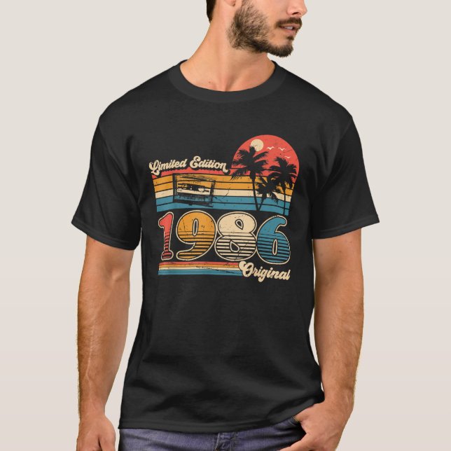 T-shirt Cadeaux 40 ans Cadeaux Hommes Femmes Né en 1986 (Devant)