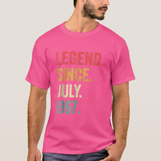 T-shirt Cadeaux 55 Ans Légende Depuis Juillet 1967 55e Ann