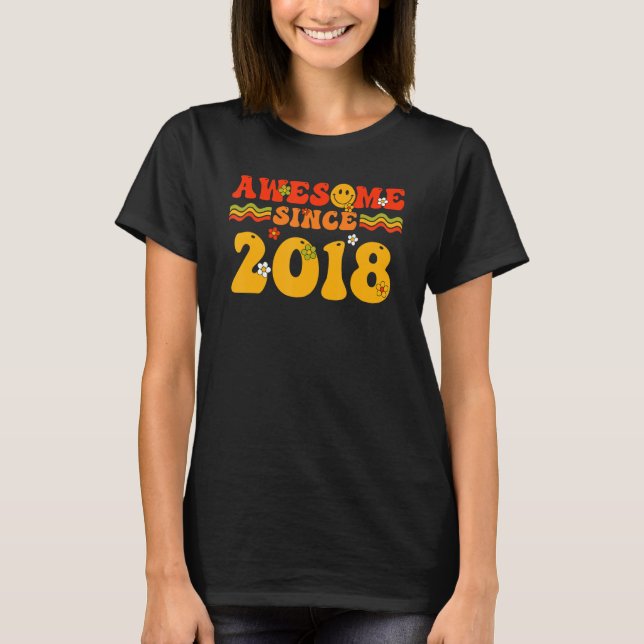 T-shirt Cadeaux 5e anniversaire stupéfiant depuis 2018 5 a (Devant)