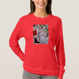 T-shirt Cadeaux américains de Noël de chien esquimau