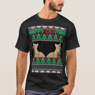 T-shirt Cadeaux Amoureux de les chats pour Noël Vilain Noë
