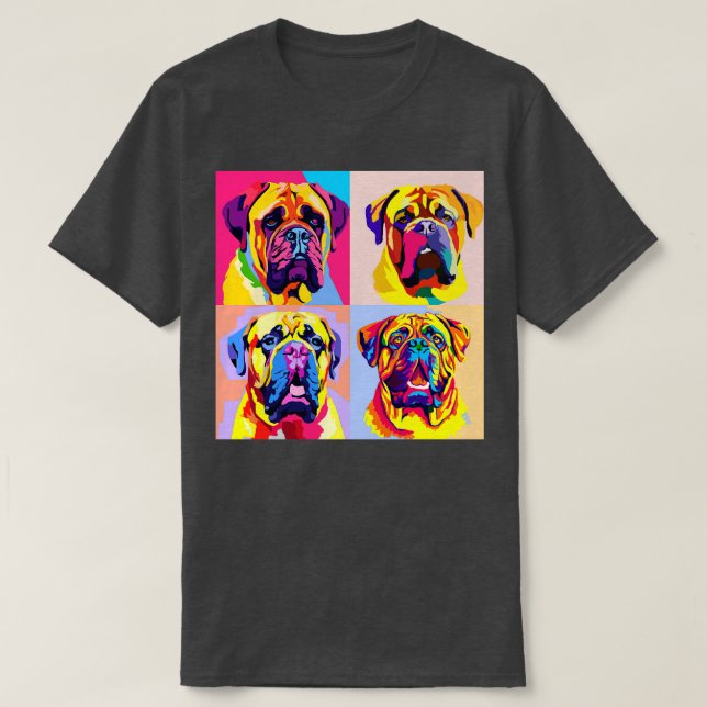 T-shirt Cadeaux Amoureux de les chiens Bullmastiff (Design devant)