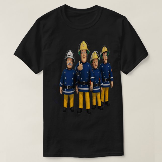 T-shirt Cadeaux Amoureux Enfants pompiers Caricatures Sam  (Design devant)