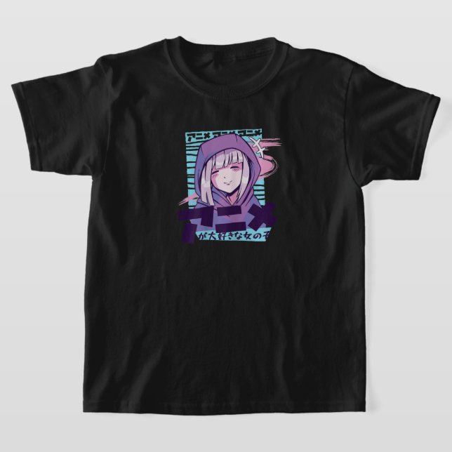 T-shirt Cadeaux Anime pour filles Ados Juste une fille qui (Poser)