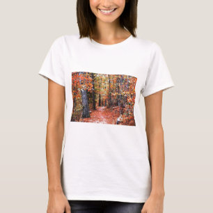 T-shirt Cadeaux aquarelle Sentier de la forêt peinte autom