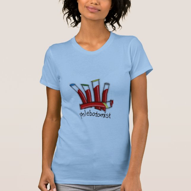 T-shirt Cadeaux Artsy de conception de tubes de sang de (Devant)