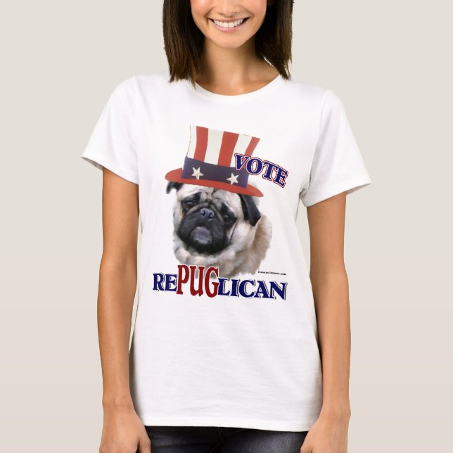 T-shirt Cadeaux aux amoureux du carlin (Devant)