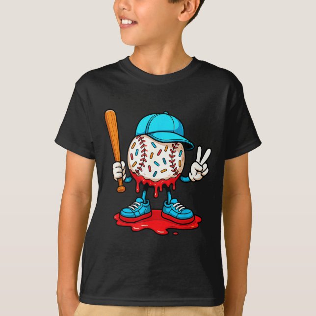 T-shirt Cadeaux Baseball Drip Style de vie de baseball 101 (Devant)