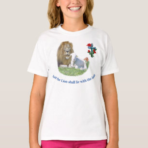 T-Shirt cadeaux chrétiens Lion et agneau