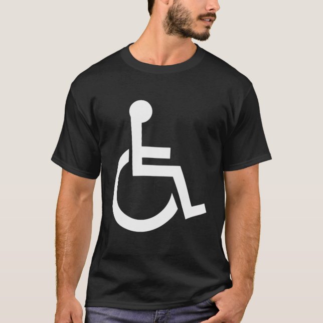 T-shirt Cadeaux Classiques Bleu Et Blanc Pour Handicap (Devant)