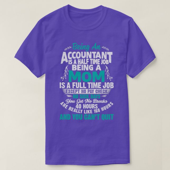 T-shirt Cadeaux Comptable Être Une Mère Comptable (Design devant)