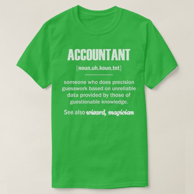 T-shirt Cadeaux comptables (Design devant)