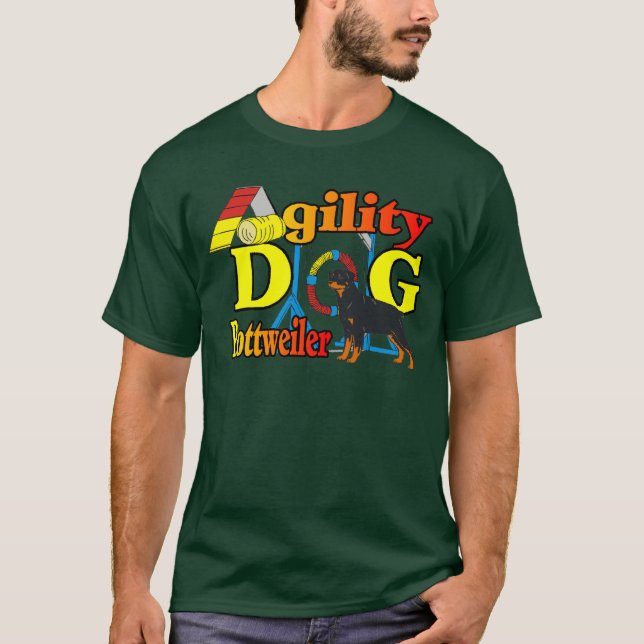 T-shirt Cadeaux d'agilité Rottweiler (Devant)