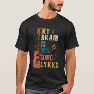 T-shirt Cadeaux D'Amoureux De La Musique - Mon Cerveau Est
