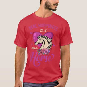 T-shirt Cadeaux d'amoureux des chevaux miniatures Bonheur 