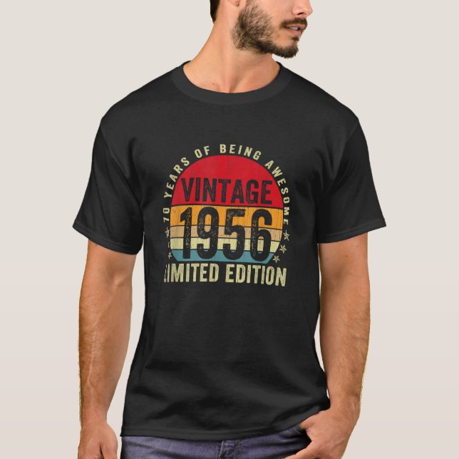 T-shirt Cadeaux d'anniversaire 70 ans 70 ans vieux Made in (Devant)