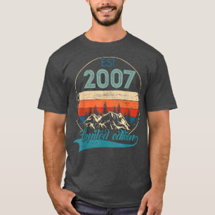 T-shirt Cadeaux d'anniversaire de 15 ans EST 2007 Vintage