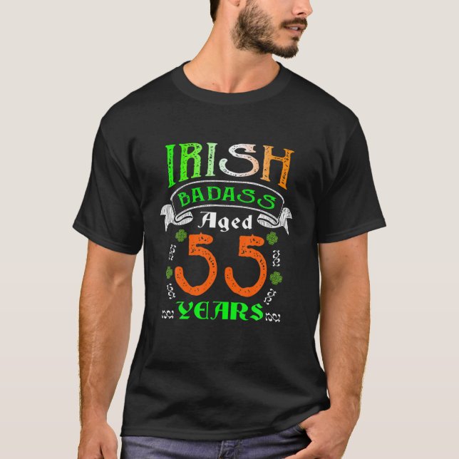T-shirt Cadeaux d'anniversaire irlandais 55 ans Irlande Pa (Devant)
