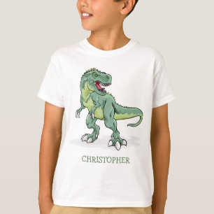 T-shirt Cadeaux d'anniversaire personnalisés t-rex garçon
