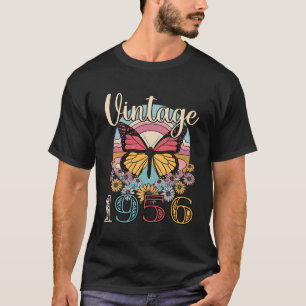 T-shirt Cadeaux D'Anniversaire vintage 1956 Papillon 1956 