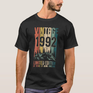 T-shirt Cadeaux d'anniversaire vintage 1992 Edition limité