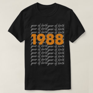 T-shirt Cadeaux d'anniversaire Vintage en 1988 Hommes Femm
