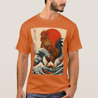 T-shirt Cadeaux d'art japonais de poulet Chickenzilla pour