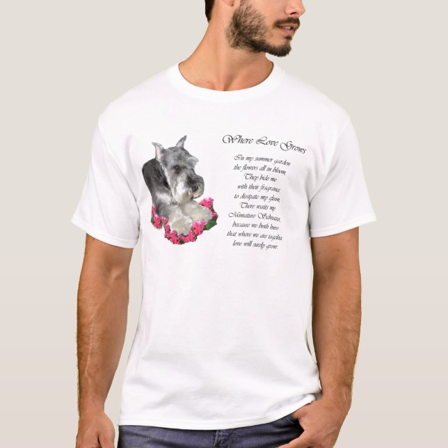 T-shirt Cadeaux d'art Schnauzer miniature (Devant)