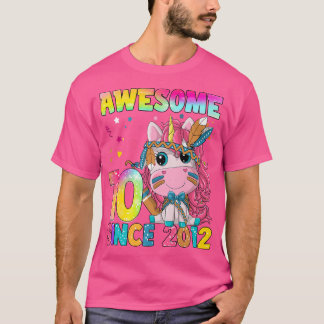 T-shirt Cadeaux de 10 ans Fille Ados mignonne licorne Boho