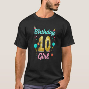 T-shirt Cadeaux de 10 ans Joyeux 10e anniversaire fille Dr