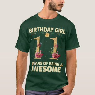 T-shirt Cadeaux De 11 Ans Pour Femmes 11E Anniversaire Flo