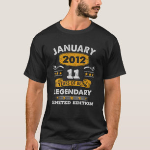 T-shirt Cadeaux de 11 ans Vintage Cadeau 11 ans depuis jan