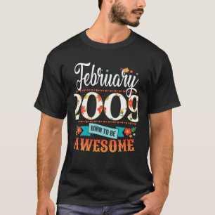 T-shirt Cadeaux De 13 Ans Fabriqués En Février 2009 13E Na