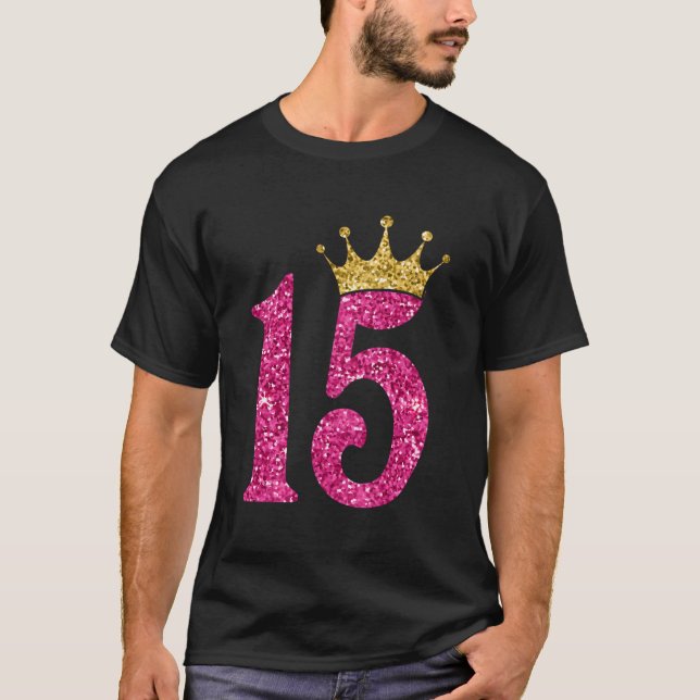 T-shirt Cadeaux De 15 Ans 15E Anniversaire Filles Enfants  (Devant)