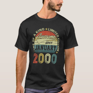 T-shirt Cadeaux De 22 Ans Magnifique Depuis Janvier 2000 2
