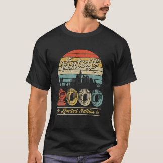 T-shirt Cadeaux de 22 ans Vintage 2000 Limited Edition 22N