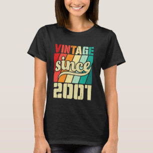 T-shirt Cadeaux De 23 Ans Vintage Né En 2001 Rétro 23e
