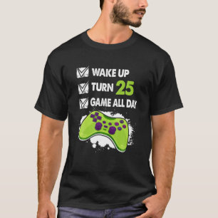 T-shirt Cadeaux de 25 ans Hommes Garçon Joueur fête d'anni