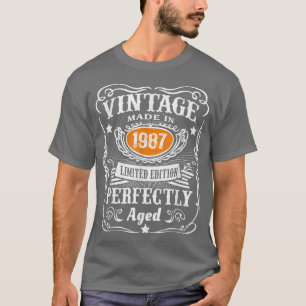 T-shirt Cadeaux de 35 ans Vintage 1987 Édition limitée 35t