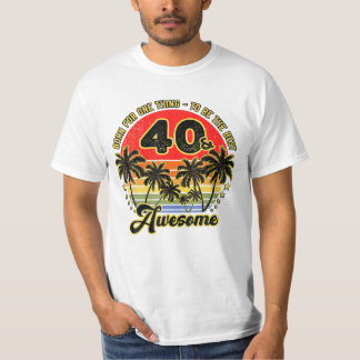 T-shirt Cadeaux de 40 ans coucher de soleil Palm