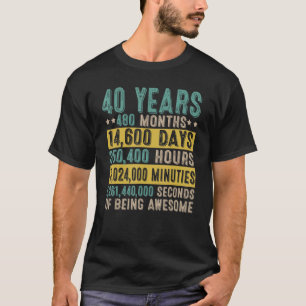 T-shirt Cadeaux de 40 ans Vintage fantastique 40e annivers