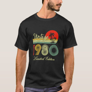 T-shirt Cadeaux de 42 ans Vintage 1980 Édition limitée
